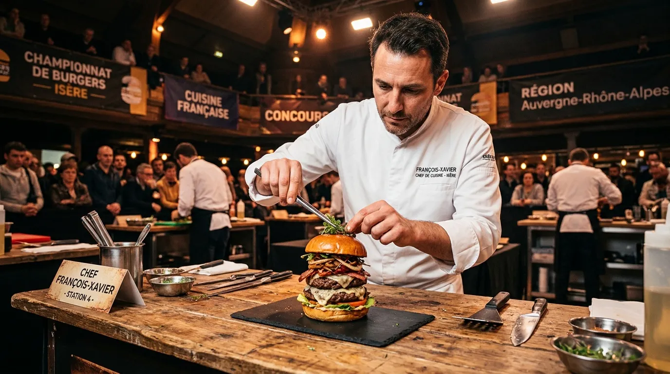 François-Xavier Bouvet en lice pour sa 1re coupe de France de burger en Isère